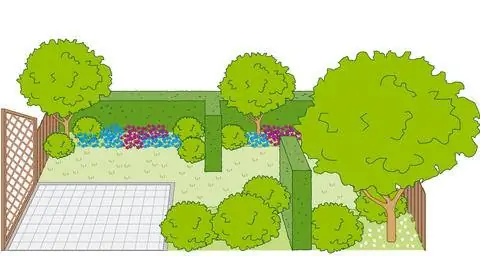 Предложение по дизайну короткий и широкий участок