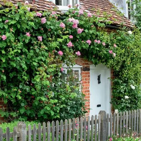 Дом в стиле кантри и садовый забор