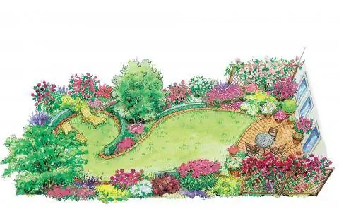 Изогнутый террасный сад