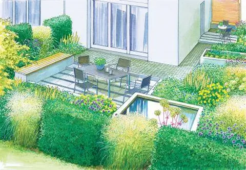 Зона отдыха с умывальником