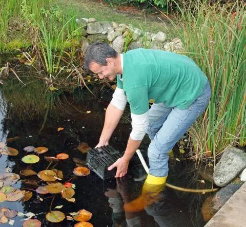 Садовый пруд с системой фильтрации