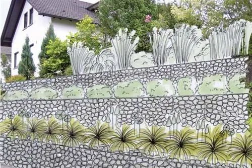 Садовый дизайн склона сада