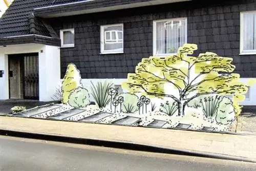 Садовый дизайн переднего двора