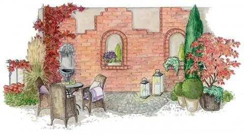 Стена гаража как руина