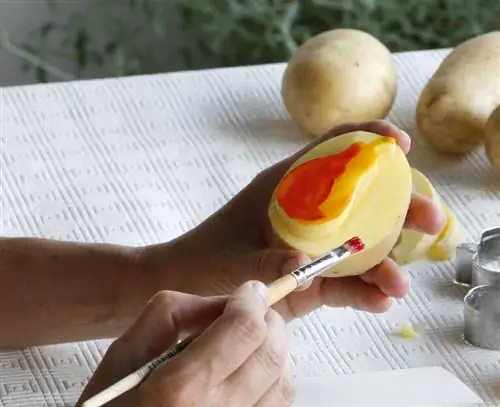 Картофельная печать шаг 4