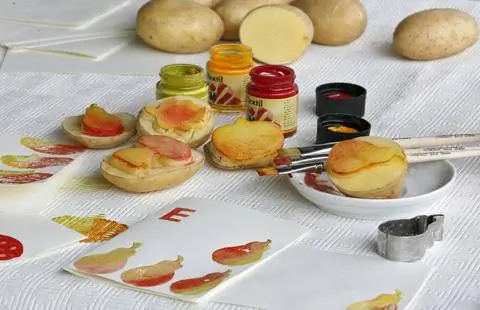 результат печати картофеля