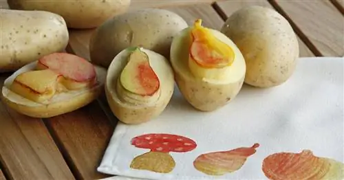 Картофельный принт: идея простой поделки