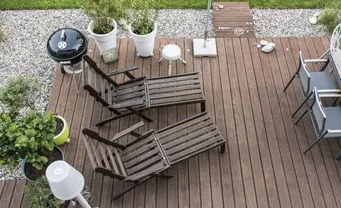 Деревянная палуба из термоясеня, промасленного