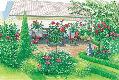 Сиденье с красными розами Сиденье с красными розами