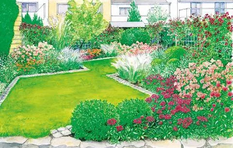 два прямоугольника как форма газона