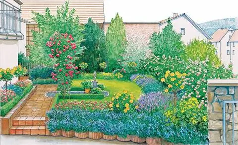 Ароматный сад с плетистыми розами