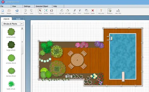 Скриншот планировщика сада