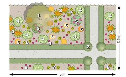 План посадки клумбы в дачном саду