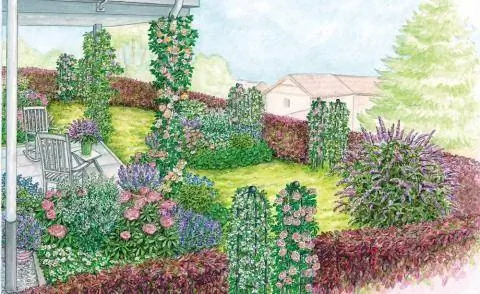 Террасный сад с романтическим видом