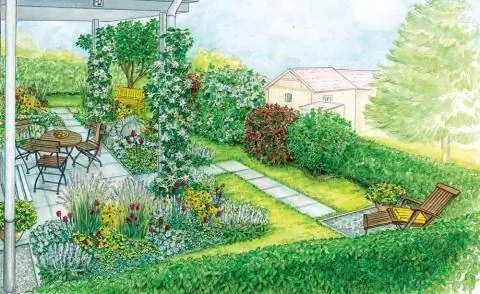 Терраса с летним видом