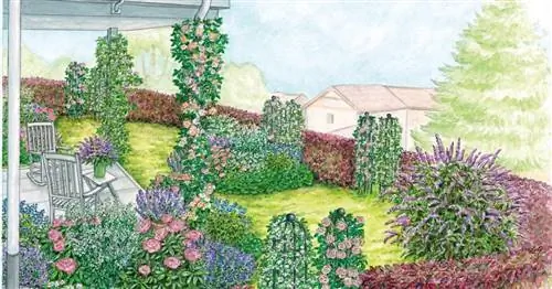 Цветущий террасный сад