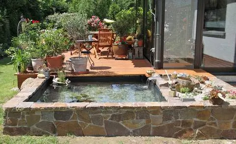 Готовый террасный пруд