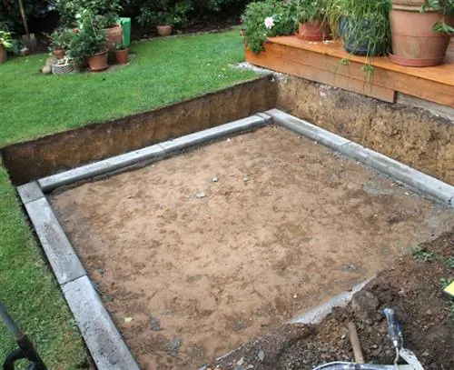 фундамент пруда