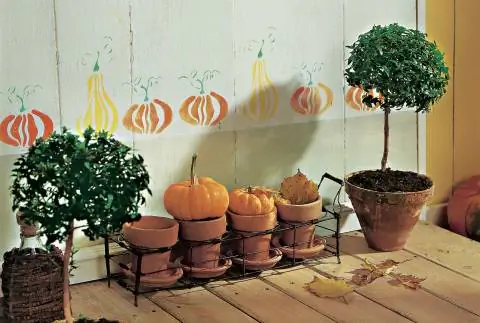 Трафареты тыквы на стене