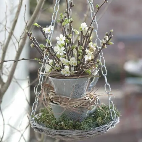 Подвесная ярусная подставка с ветками Барбара