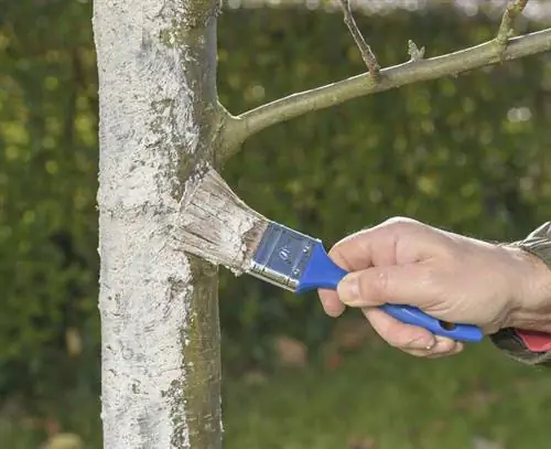 Наносим кистью белую краску