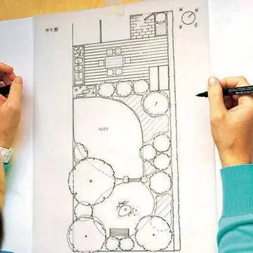 Нарисуйте детали на плане сада Нарисуйте детали на плане сада