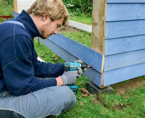 Установить боковые доски