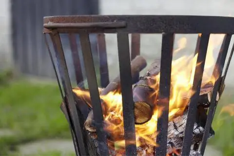 Металлическая пожарная корзина