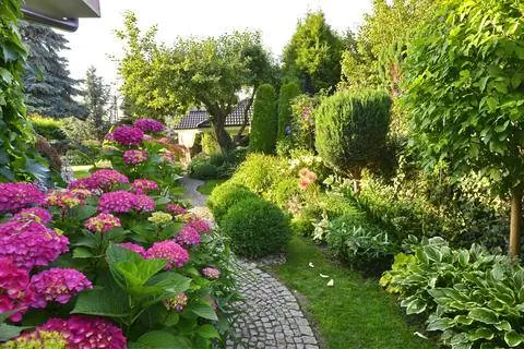 Уютный сад через структуру