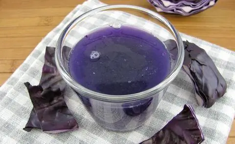 Синий краситель из краснокочанной капусты
