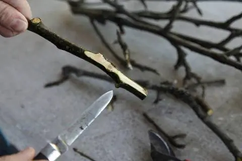 Обрезка веток под углом