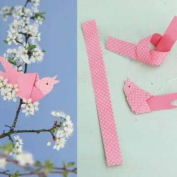 Инструкция птичка из бумаги