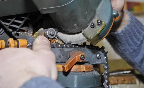 Машинная заточка бензопилы