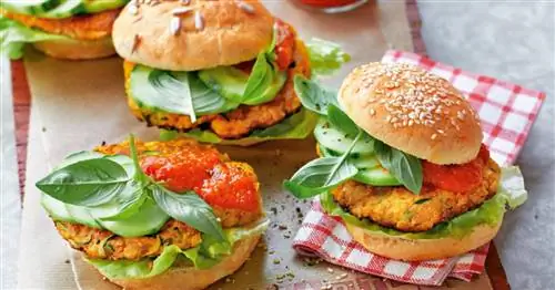 Рецепт: бургер из сладкого картофеля