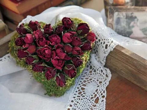 розовое сердце