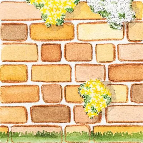 Стыковые соединения делают садовую стену более устойчивой