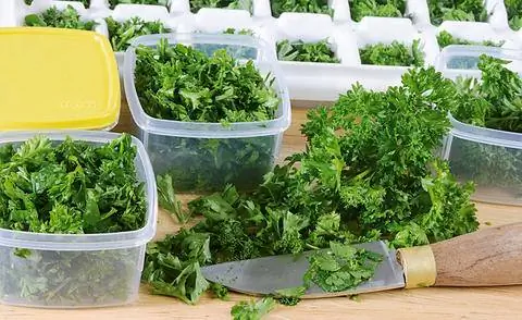 Заморозить петрушку порционно