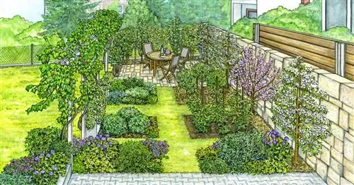 Красивый фруктовый сад создан