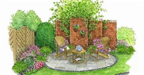 Для пересадки: Небольшой уголок в саду для отдыха