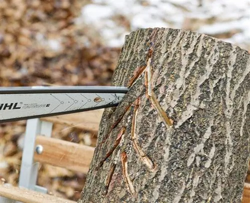 Вырежьте узор в бревне