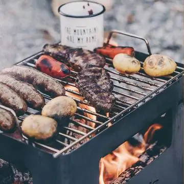 Пивная коробка с решеткой для гриля