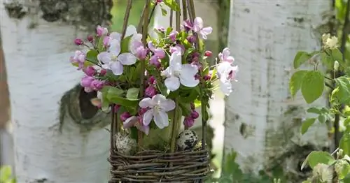 Как сделать пасхальную корзинку из ивовых веток