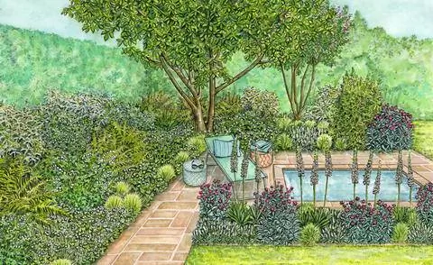 Маленький оазис спокойствия у мини-бассейна