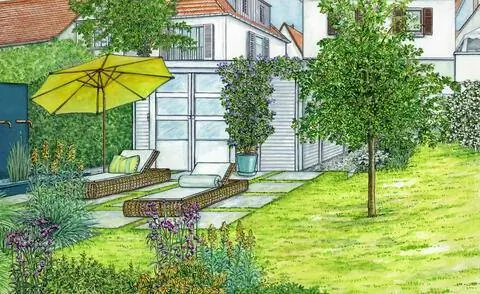 Идея дизайна: Уютное место под солнцем