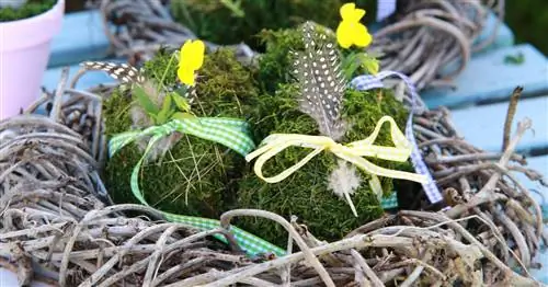 Идеи Яны: изготовление яиц из мха – идеальное пасхальное украшение