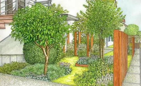 Идея дизайна: Отличительные акценты в переднем дворе