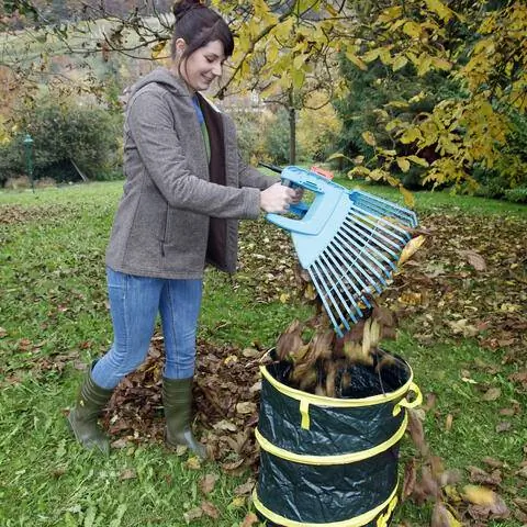 Соберите осенние листья с помощью грейфера