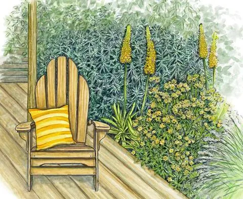Терраса для загара с креслом Adirondack