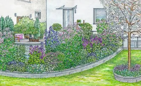 Идея дизайна: В окружении цветов и воды