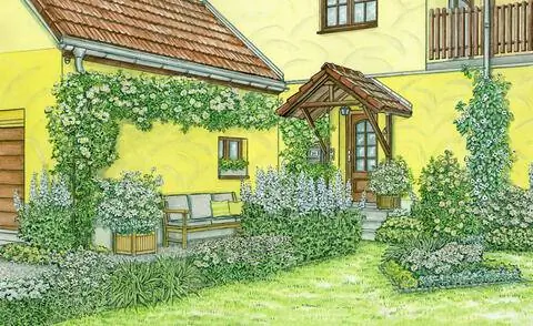 Идея дизайна: Прием в цветущем доме